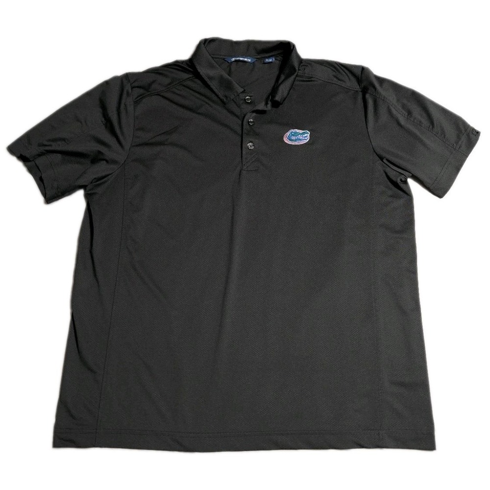 Cutter & Buck Florida Gators Polo Shirt Mens XL Black Performance Golf NCAA